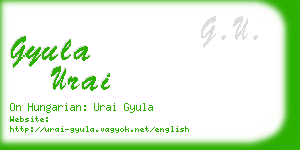 gyula urai business card